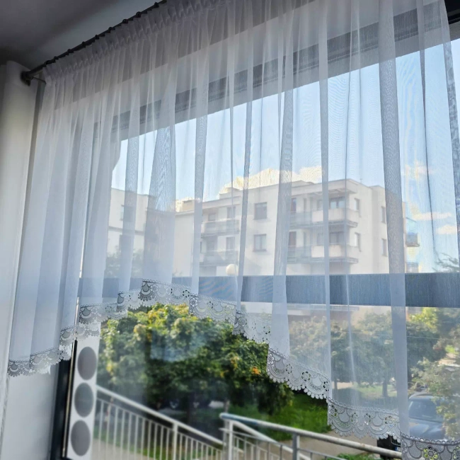 Firana gotowa z gipiurą ŁUK 320x120 (limitowana kolekcja) - na karnisz ok. 150cm